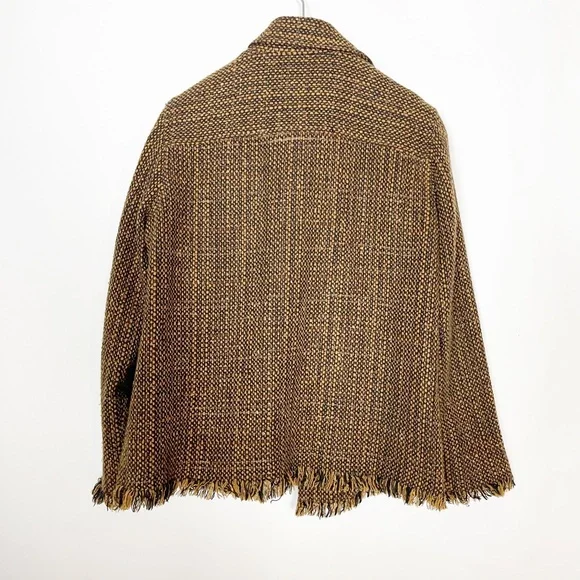 Easy Spirit Womens Size L Large Blazer Jacket Tweed Raw Hem Long Sleeve Vintage - Picture 2 of 4